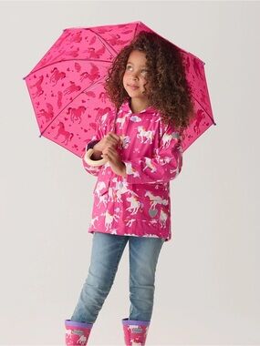 Hatley Kids Pink Unicorn Rain Jacket